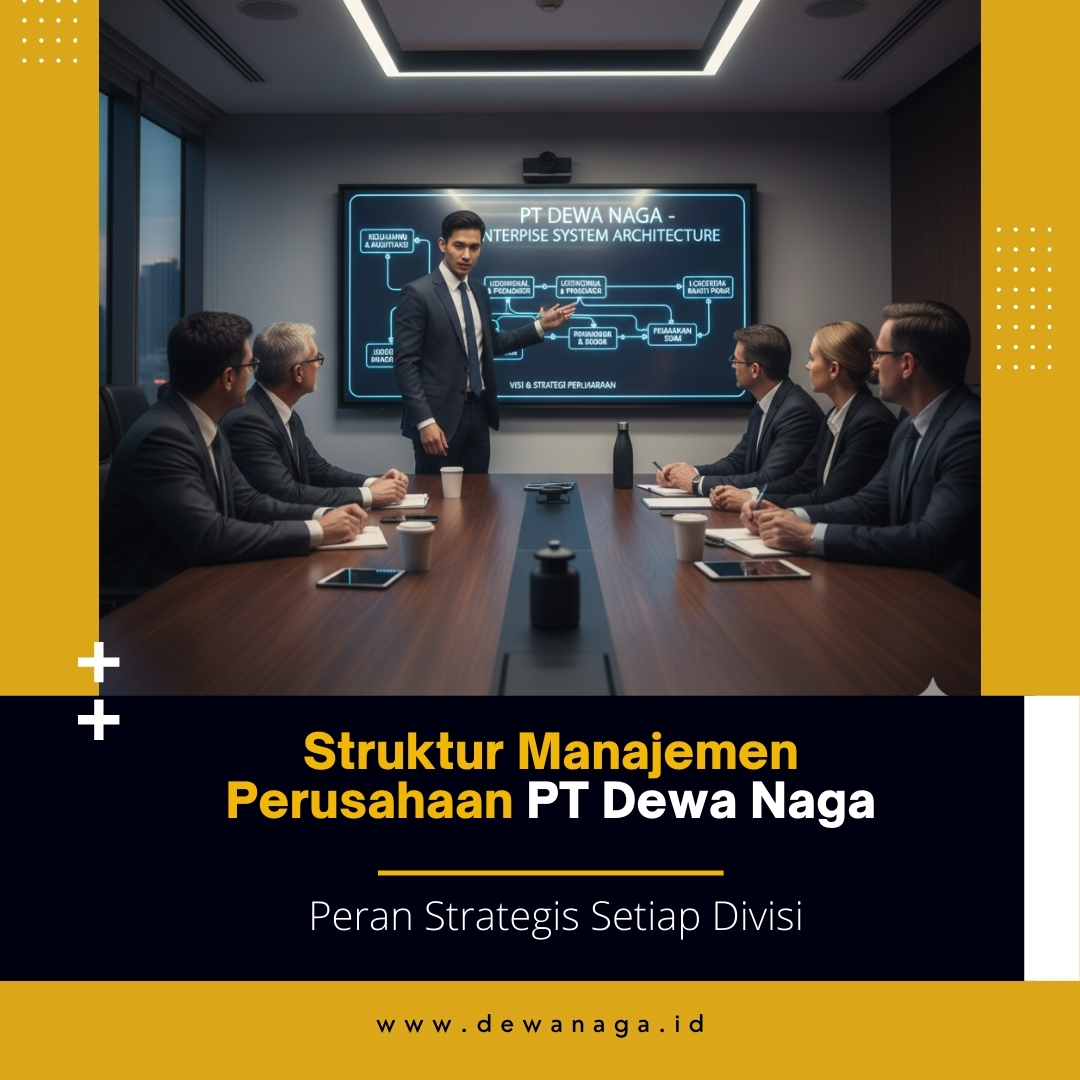 Struktur Manajemen Perusahaan PT Dewa Naga dan Peran Strategis Setiap Divisi